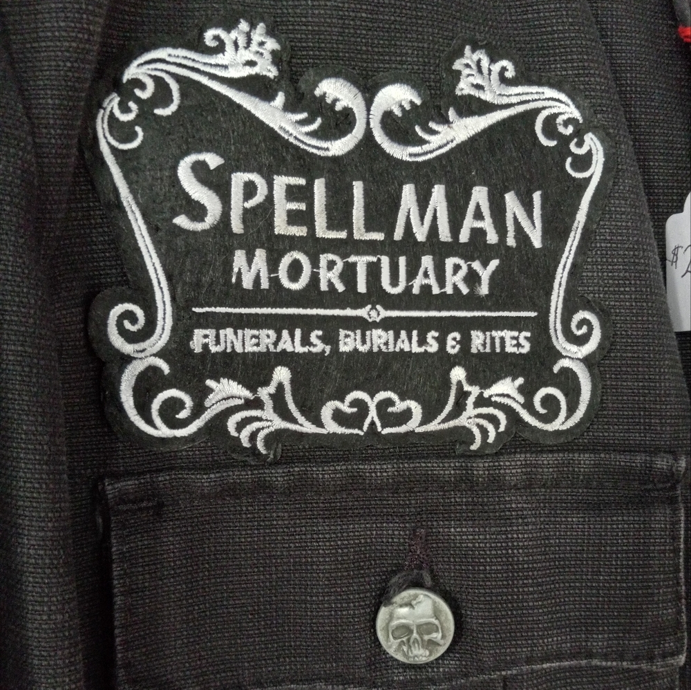 Custom Sabrina "hell witch" OOAK Rage tripp skull button jacket RARE PRICE FIRM - Picture 6 of 16